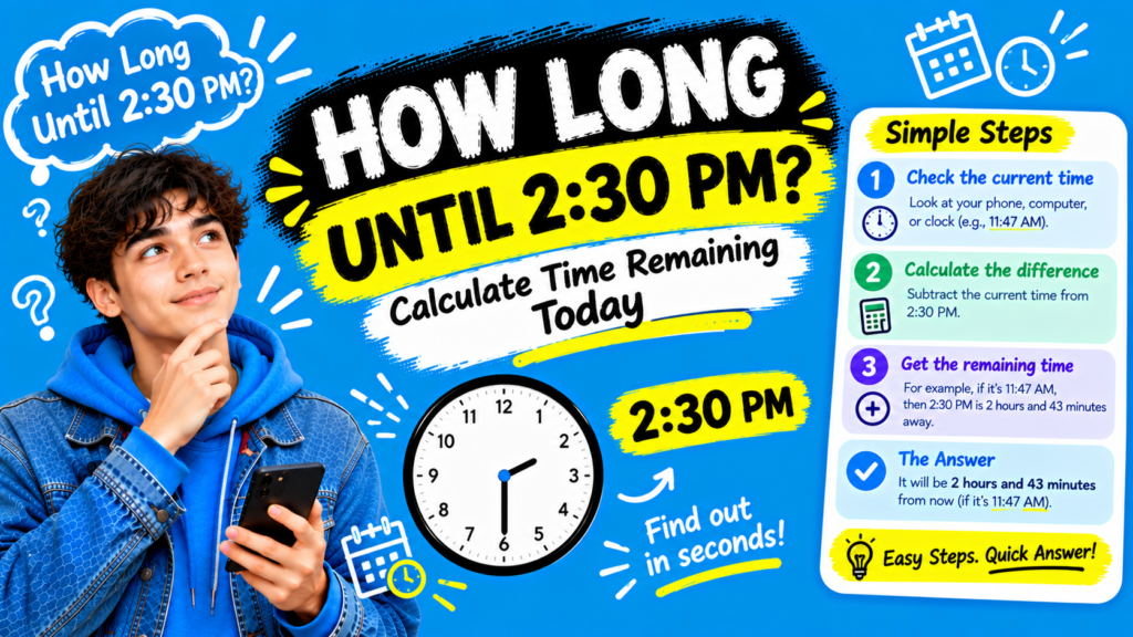 How Long Until 2:30 PM? Calculate Time Remaining Today